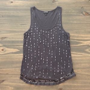 Express sequin tank top